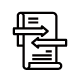 A black cartoon icon of a remittance billing